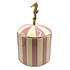 Sieraaddoosje Circus Zeepaardje Roze-Creme Messing 9x16cm