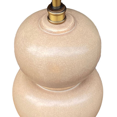 Colmore - Tafel Lamp Voet Bollen Taupe Keramiek 15x37cm Colmore - Tafel Lamp Voet Bollen Taupe Keramiek 15x37cm