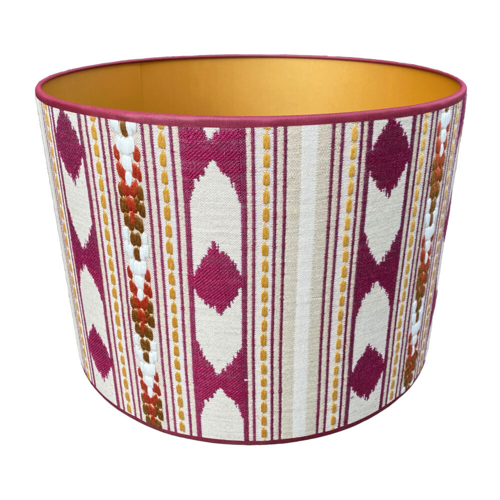 Melting Pot - Lampenkap Cochin Aubergine Beige 40x30cm geborduurd Melting Pot - Lampenkap Cochin Aubergine Beige 40x30cm geborduurd