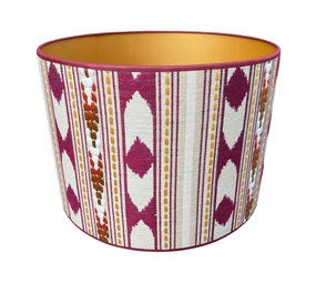 Melting Pot - Lampenkap Cochin Aubergine Beige 40x30cm geborduurd Melting Pot - Lampenkap Cochin Aubergine Beige 40x30cm geborduurd