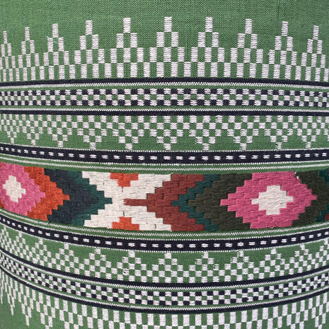 Melting Pot - Lampenkap Tikal Groen Multicolor 40x30cm geborduurd