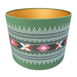 Melting Pot - Lampenkap Tikal Groen Multicolor 40x30cm geborduurd