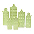 Vaasjes Grachtenhuis Pastel Groen set/2 in 3 maten Vaasjes Grachtenhuis Pastel Groen set/2 in 3 maten