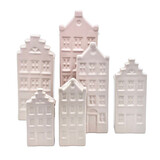 Melting Pot - Vaasjes Grachtenhuis Pastel Roze set/2 in 3 maten Melting Pot - Vaasjes Grachtenhuis Pastel Roze set/2 in 3 maten