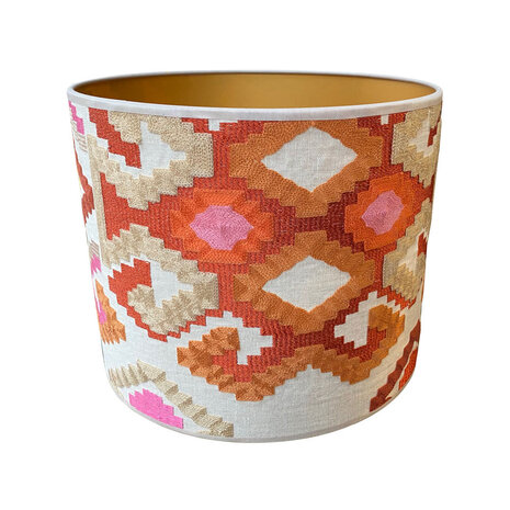 Melting Pot - Lampenkap Ango Corail Multicolor 30x25cm geborduurd Melting Pot - Lampenkap Ango Corail Multicolor 30x25cm geborduurd