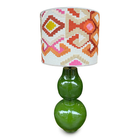 Melting Pot - Lampenkap Ango Corail Multicolor 30x25cm geborduurd Melting Pot - Lampenkap Ango Corail Multicolor 30x25cm geborduurd