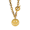 Melting Pot - Ketting Big Smiley Goud Verguld Roestvrij Staal 50cm Melting Pot - Ketting Big Smiley Goud Verguld Roestvrij Staal 50cm