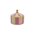 Doosje Circus Roze-Creme Gestreept Messing 5x5cm