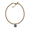 Melting Pot - Gouden Kralenketting met Gekleurde Smiley van Verguld RVS 40cm – Lila of Turquoise Melting Pot - Gouden Kralenketting met Gekleurde Smiley van Verguld RVS 40cm – Lila of Turquoise