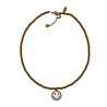 Melting Pot - Gouden Kralenketting met Gekleurde Smiley van Verguld RVS 40cm – Lila of Turquoise Melting Pot - Gouden Kralenketting met Gekleurde Smiley van Verguld RVS 40cm – Lila of Turquoise