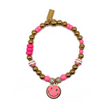 Melting Pot - Armband Smiley Roze Goud Roestvrij Staal 7cm Melting Pot - Armband Smiley Roze Goud Roestvrij Staal 7cm