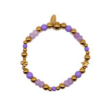 Melting Pot - Armband Lila Goud Roestvrij Staal 7cm Melting Pot - Armband Lila Goud Roestvrij Staal 7cm