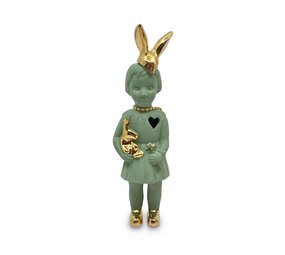 Lammers en Lammers - Bunny Groen met Gouden Oortjes 14cm Lammers en Lammers - Bunny Groen met Gouden Oortjes 14cm