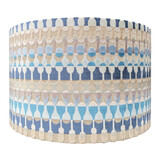 Colmore - Lampenkap Circus Blauw op Taupe Velours 45x30cm Colmore - Lampenkap Circus Blauw op Taupe Velours 45x30cm