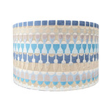 Colmore - Lampenkap Circus Blauw op Taupe Velours 35x22cm Colmore - Lampenkap Circus Blauw op Taupe Velours 35x22cm