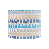 Colmore - Lampenkap Circus Blauw op Taupe Velours 25x20cm Colmore - Lampenkap Circus Blauw op Taupe Velours 25x20cm