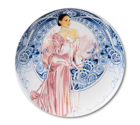 Melting Pot - Wandbord Anna Roze Delfts Blauw Keramiek 26cm Melting Pot - Wandbord Anna Roze Delfts Blauw Keramiek 26cm