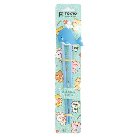 Melting Pot - Kinder Eetstokjes met Walvis Blauw 22cm