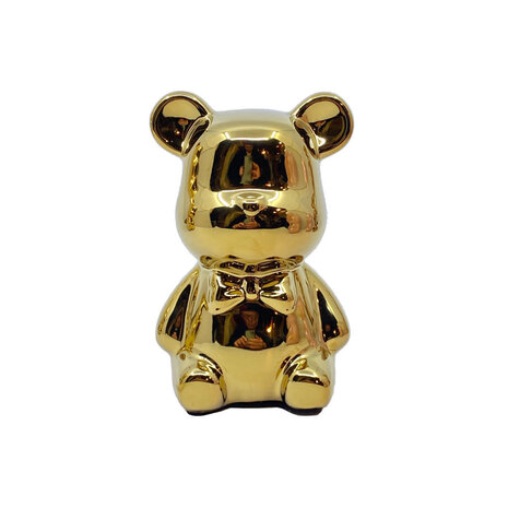 Melting Pot - Beeldje Design Beer Zittend Goud Glans 12cm