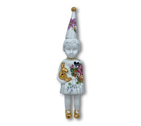 Lammers en Lammers - Hanging Around Meisje Bloemen Porselein 27cm Lammers en Lammers - Hanging Around Meisje Bloemen Porselein 27cm