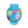 Colmore - Vaas Bloemen Blauw Multicolor Metaal 20x26cm Colmore - Vaas Bloemen Blauw Multicolor Metaal 20x26cm