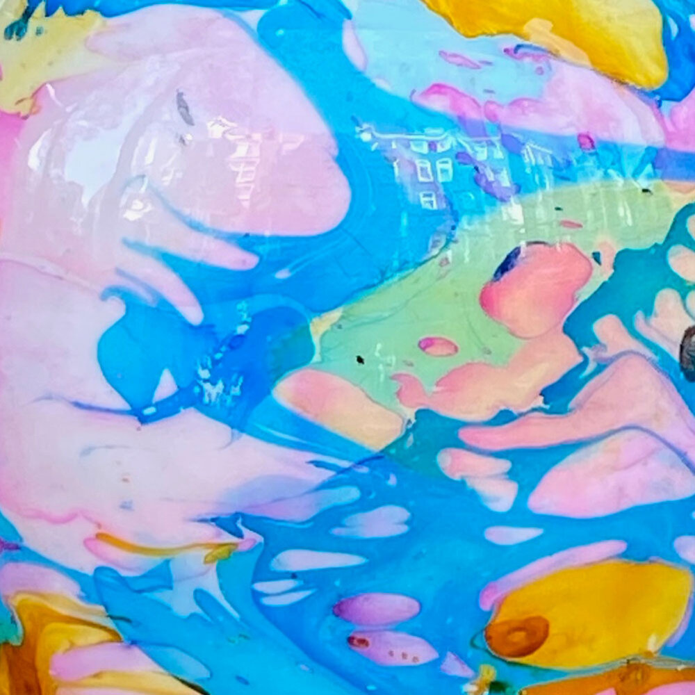 Colmore - Vaas Deco Blauw Multicolor Metaal 15x23cm Colmore - Vaas Deco Blauw Multicolor Metaal 15x23cm