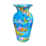 Colmore - Vaas Deco Blauw Multicolor Metaal 20x35cm