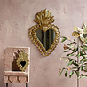 Melting Pot - Spiegel Hart met Vlammen Antiek Goud 28x40cm Melting Pot - Spiegel Hart met Vlammen Antiek Goud 28x40cm