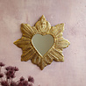 Melting Pot - Spiegeltje Hart met Veren Antiek Goud 27x35cm Melting Pot - Spiegeltje Hart met Veren Antiek Goud 27x35cm