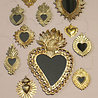 Melting Pot - Spiegel Hart met Vlammen Antiek Goud 28x40cm Melting Pot - Spiegel Hart met Vlammen Antiek Goud 28x40cm
