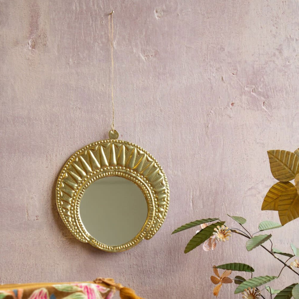 Melting Pot - Spiegeltje Mini Rond Sacraal Antiek Goud 15cm