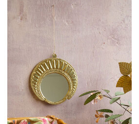 Melting Pot - Spiegeltje Mini Rond Sacraal Antiek Goud 15cm Melting Pot - Spiegeltje Mini Rond Sacraal Antiek Goud 15cm