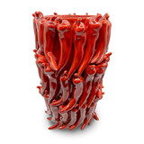 Melting Pot - Vaas Rode Pepers Keramiek 26x39cm Melting Pot - Vaas Rode Pepers Keramiek 26x39cm
