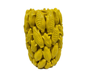 Melting Pot - Vaas Gele Maïskolven Keramiek 20x31cm