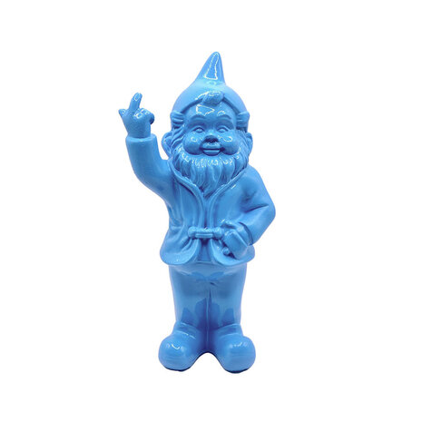 Melting Pot - Beeldje Kabouter Fuck You Licht Blauw 15cm Melting Pot - Beeldje Kabouter Fuck You Licht Blauw 15cm