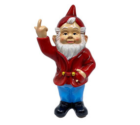 Melting Pot - Beeld Kabouter Fuck You Rood-Blauw 30cm Melting Pot - Beeld Kabouter Fuck You Rood-Blauw 30cm