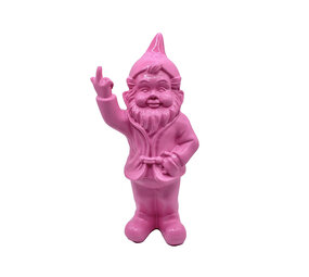 Melting Pot - Beeldje Kabouter Fuck You Roze 15cm Melting Pot - Beeldje Kabouter Fuck You Roze 15cm