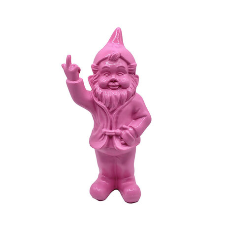 Melting Pot - Beeldje Kabouter Fuck You Roze 15cm