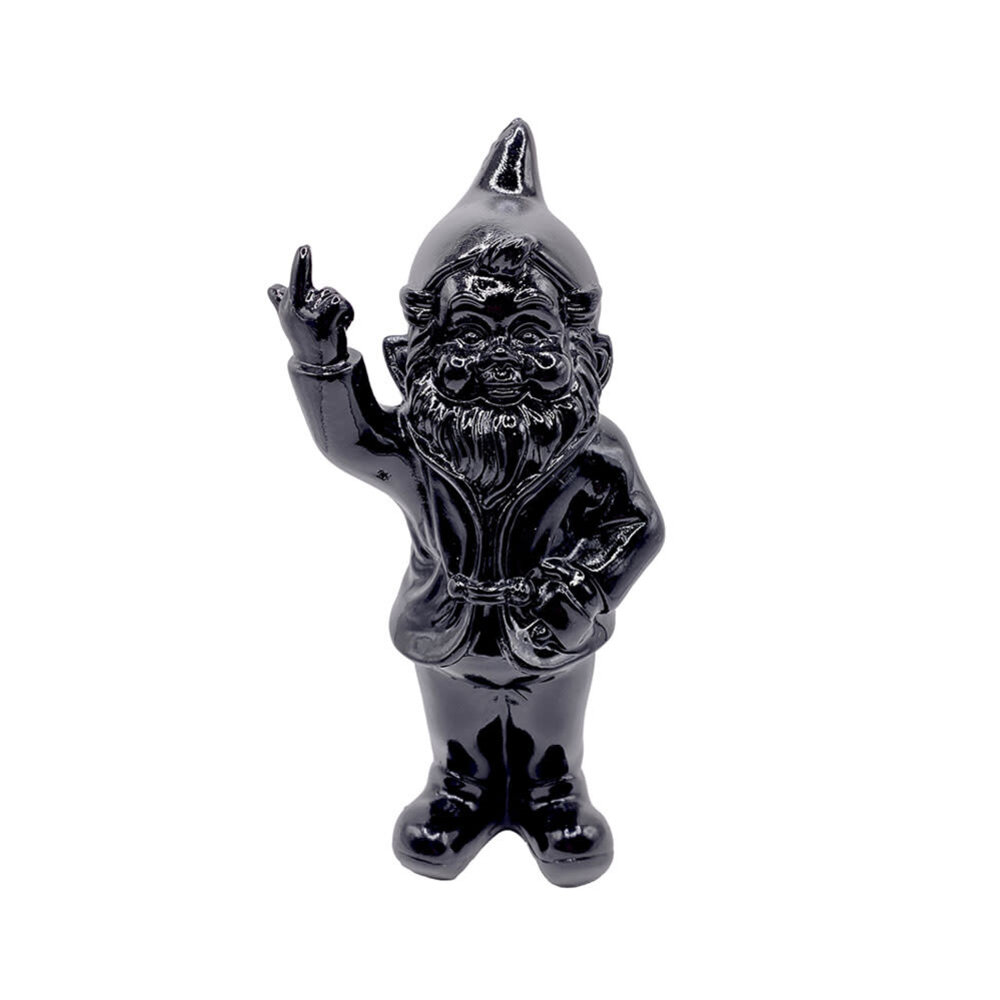 Melting Pot - Beeldje Kabouter Fuck You Zwart 15cm