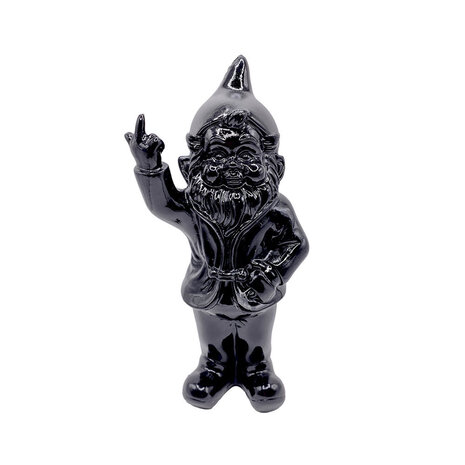 Melting Pot - Beeldje Kabouter Fuck You Zwart 15cm