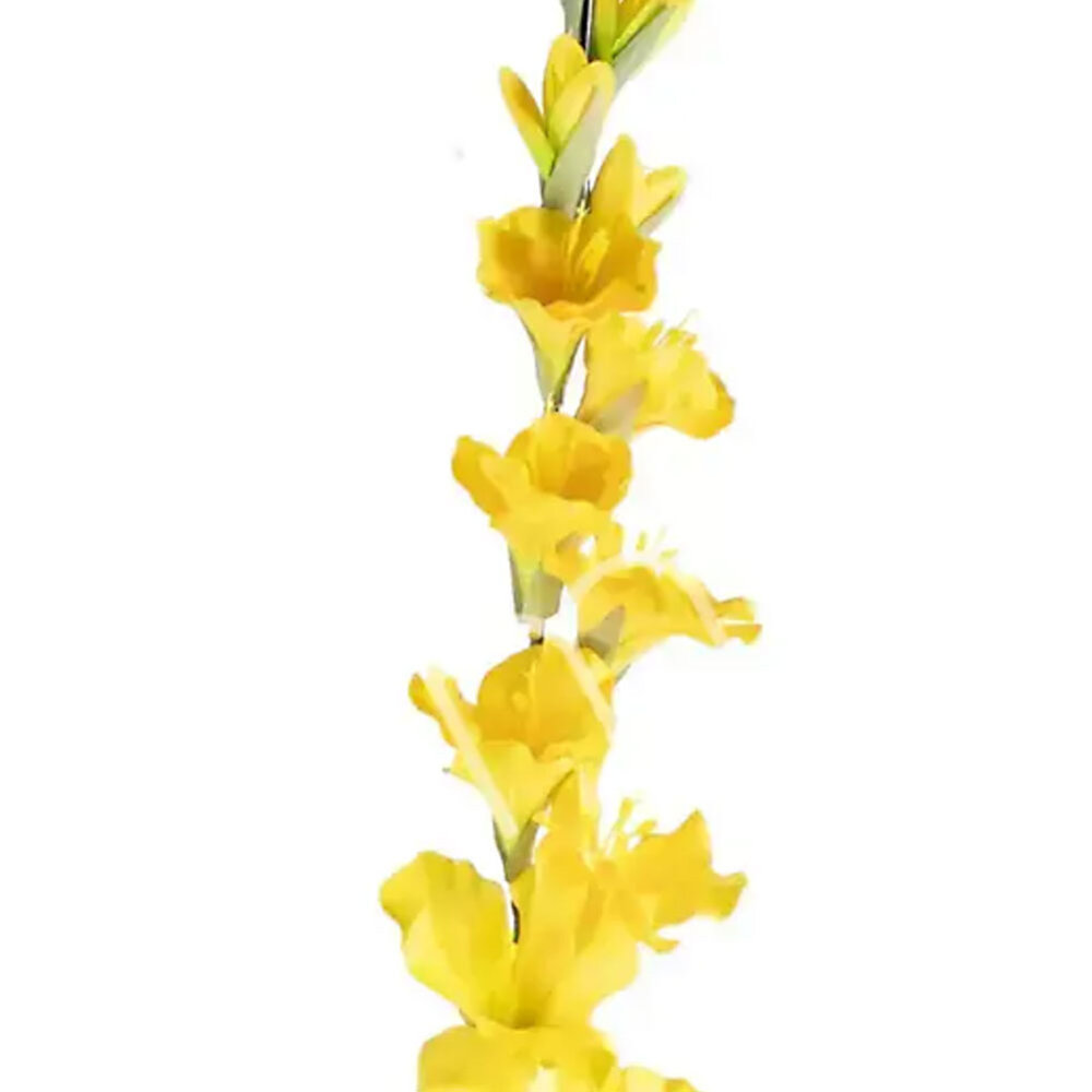 Colmore - Kunstbloem Gladiool Geel op Steel 108cm