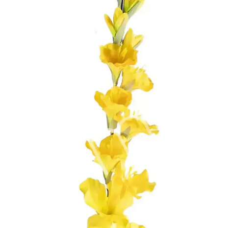 Colmore - Kunstbloem Gladiool Geel op Steel 108cm