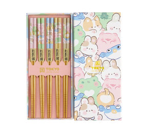 Melting Pot - Eetstokjes Kawaii Animal set/5 in cadeau doos Melting Pot - Eetstokjes Kawaii Animal set/5 in cadeau doos