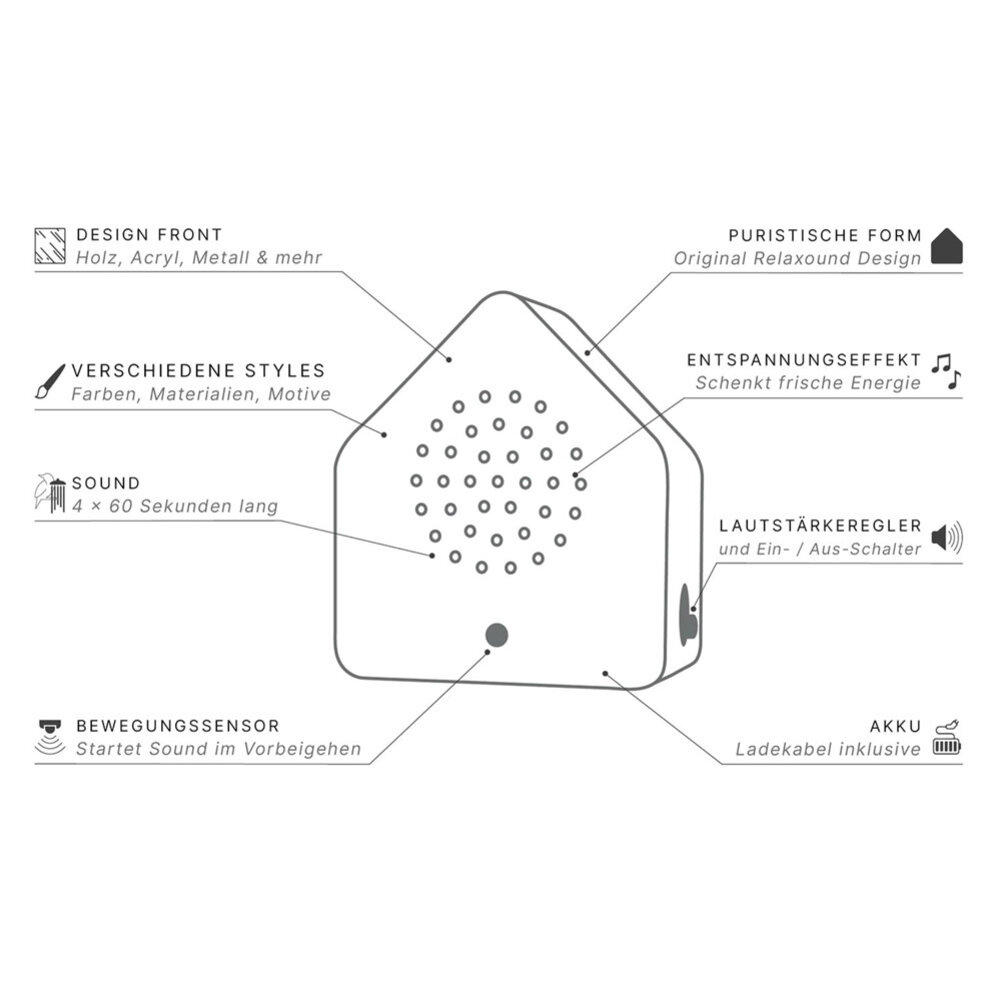 Zwitscherbox - Satellitebox Zanglijster Eiken Hout Zwitscherbox - Satellitebox Zanglijster Eiken Hout