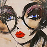 Colmore - Poster Art Lady Glasses Side Multi 70x100cm ingelijst Colmore - Poster Art Lady Glasses Side Multi 70x100cm ingelijst