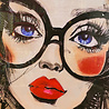 Colmore - Poster Art Lady Glasses Straight Multi 70x100cm ingelijst Colmore - Poster Art Lady Glasses Straight Multi 70x100cm ingelijst