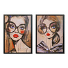 Colmore - Poster Art Lady Glasses Side Multi 70x100cm ingelijst Colmore - Poster Art Lady Glasses Side Multi 70x100cm ingelijst