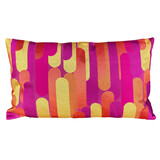 Colmore - Sierkussen Stripes Fuchsia Oranje Goud 60x35cm Colmore - Sierkussen Stripes Fuchsia Oranje Goud 60x35cm