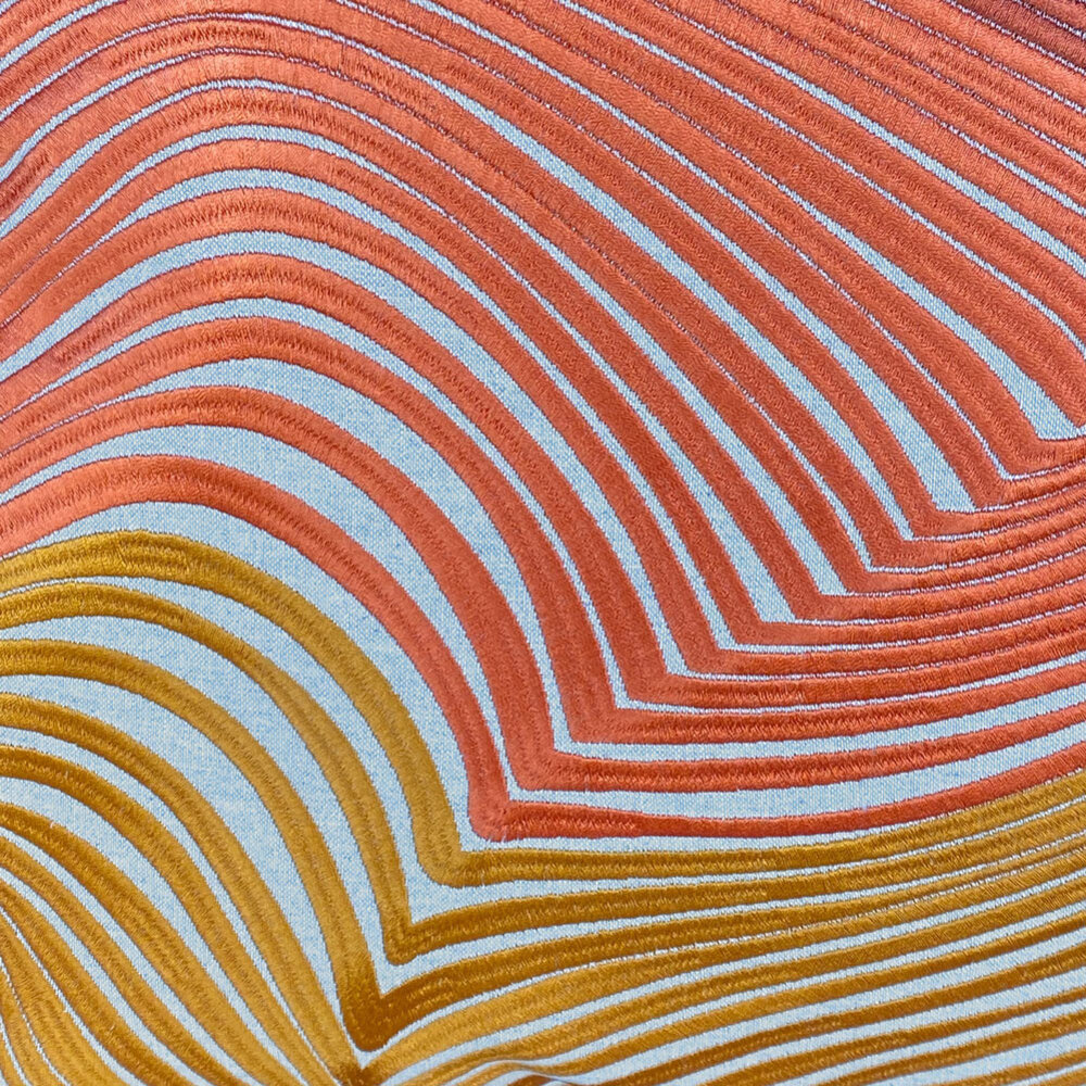 Colmore - Sierkussen Swirls Oranje Geel Katoen 50x50cm Colmore - Sierkussen Swirls Oranje Geel Katoen 50x50cm