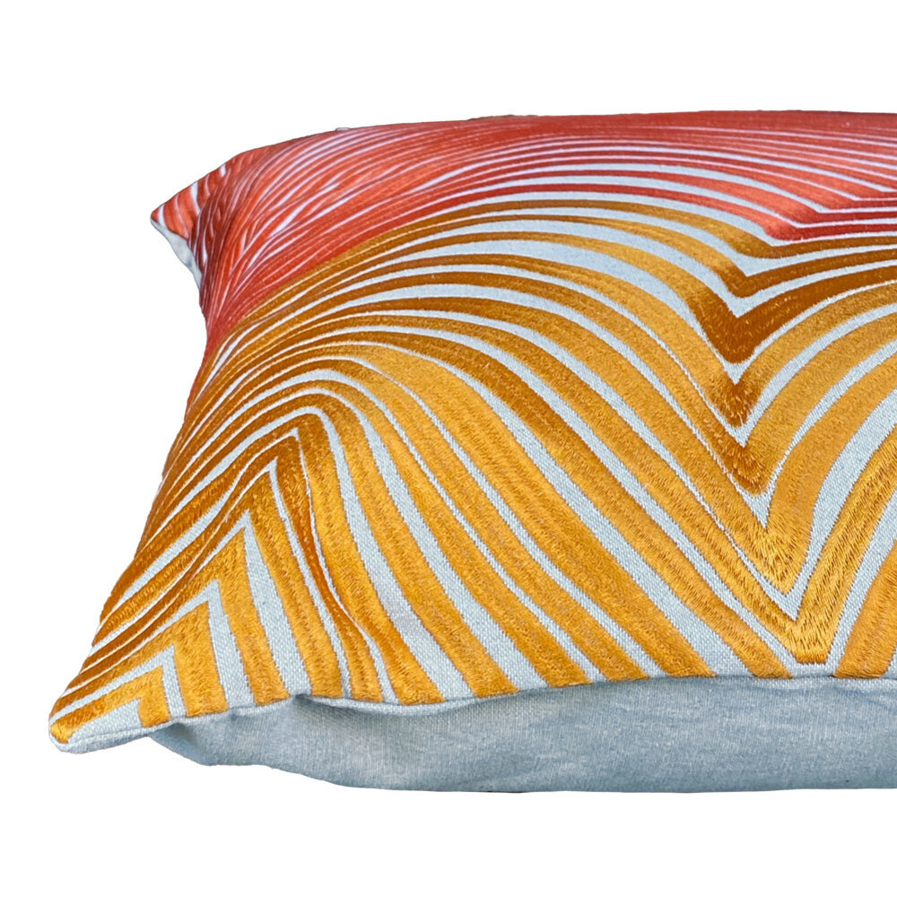 Colmore - Sierkussen Swirls Oranje Geel Katoen 50x50cm Colmore - Sierkussen Swirls Oranje Geel Katoen 50x50cm